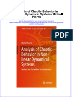 Textbook Analysis of Chaotic Behavior in Non Linear Dynamical Systems Michal Piorek Ebook All Chapter PDF