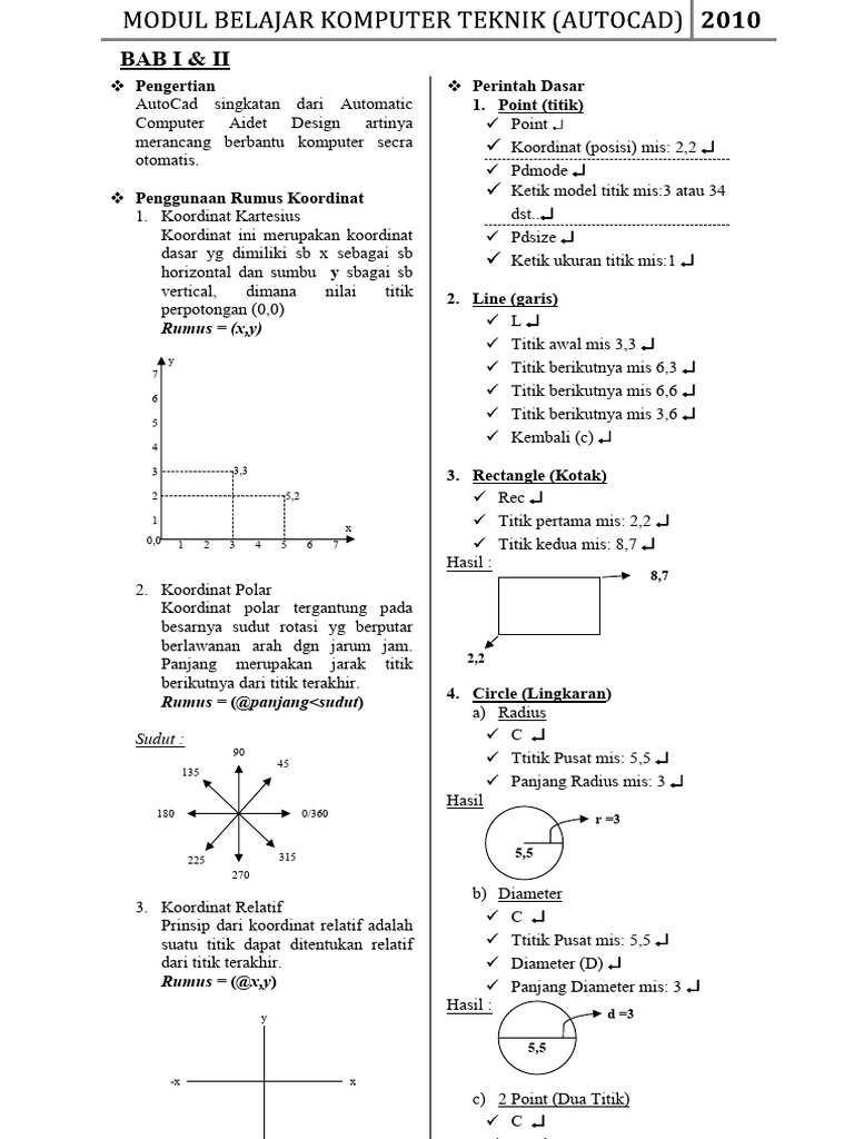 Modul Autocad Page 1 | PDF