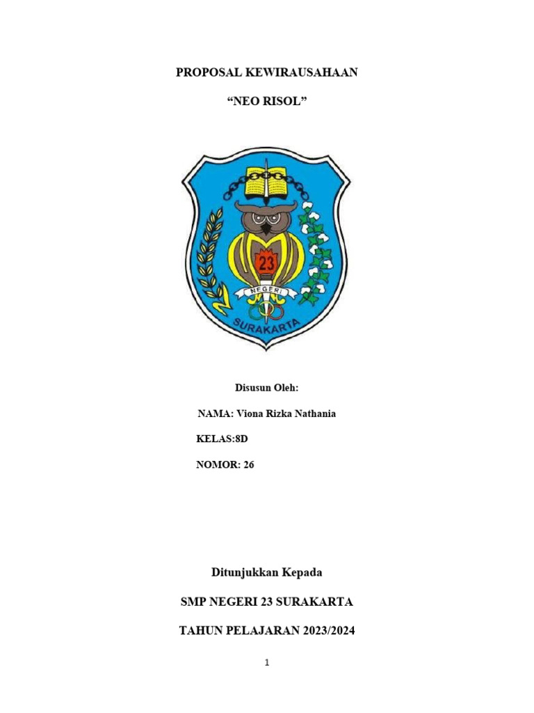 Proposal Usaha Risol Mayo "Neo Risol" | PDF | Seni