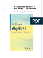 Textbook Algebra I Textbook For Students of Mathematics Alexey L Gorodentsev Ebook All Chapter PDF