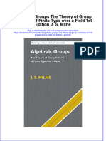 Download textbook Algebraic Groups The Theory Of Group Schemes Of Finite Type Over A Field 1St Edition J S Milne ebook all chapter pdf 