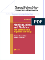 Download textbook Algebras Rings And Modules Volume 2 Non Commutative Algebras And Rings 1St Edition Michiel Hazewinkel ebook all chapter pdf 