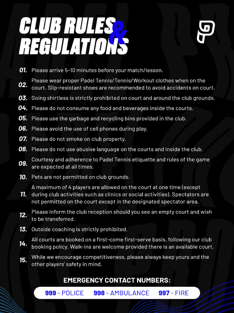 PP - House Rules (Padel) | PDF