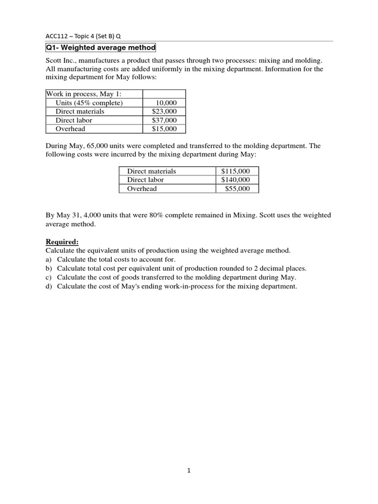 Equivalent Units Calculation Guide | PDF | Cost Of Goods Sold | Economies