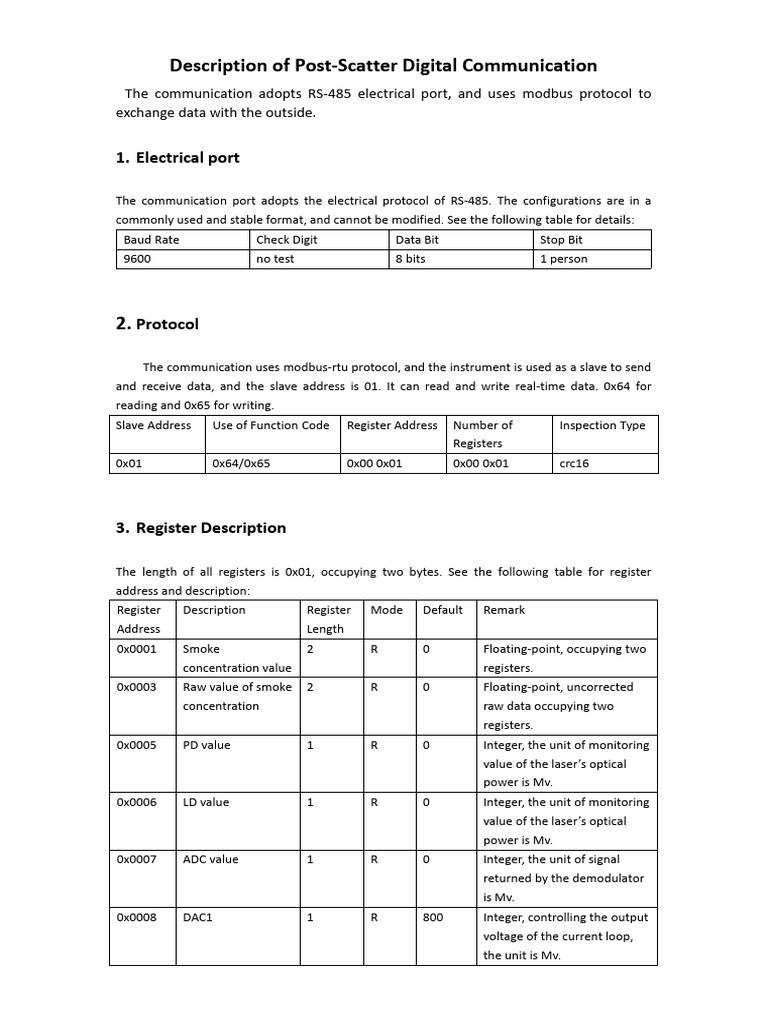RS-485 Modbus Communication Guide | PDF | Electrical Engineering | Data ...