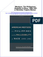 Download textbook American Mestizos The Philippines And The Malleability Of Race 1898 1961 1St Edition Nicholas Trajano Molnar ebook all chapter pdf 