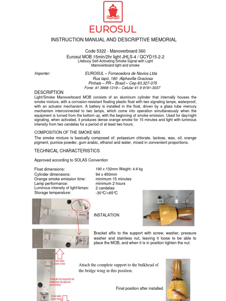 Huahai JHL-4 MOB Signal Manual | PDF