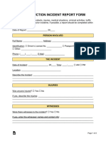 Construction Incident Report Template