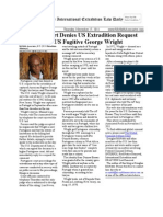 November 17, 2011 - The International Extradition Law Daily