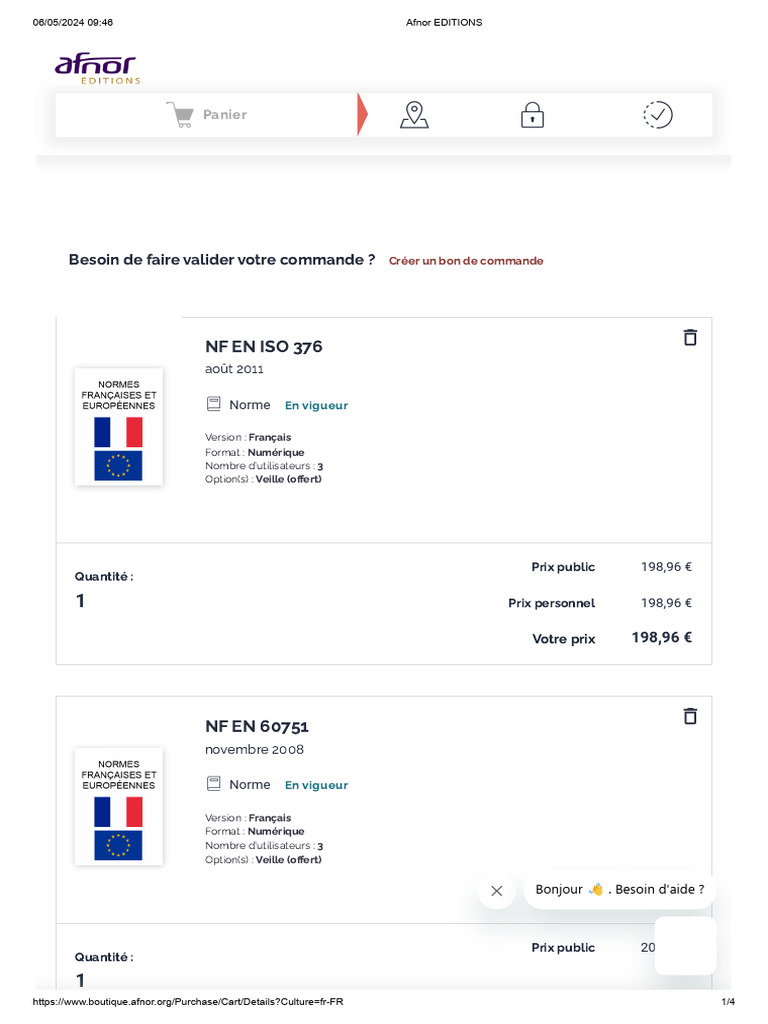 Normes AFNOR : Achat et Détails | PDF