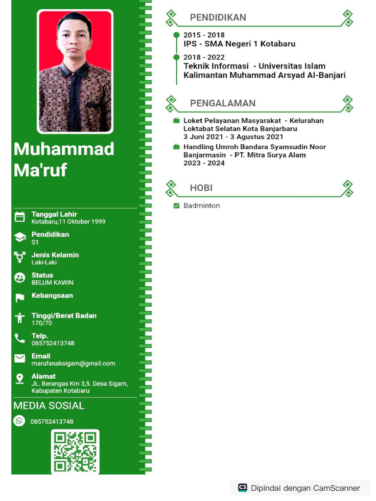 Ceker Muhammad Ma'Ruf Kotabaru | PDF