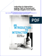 Download textbook An Introduction To Interaction Understanding Talk In Formal And Informal Settings Angela Cora Garcia ebook all chapter pdf 