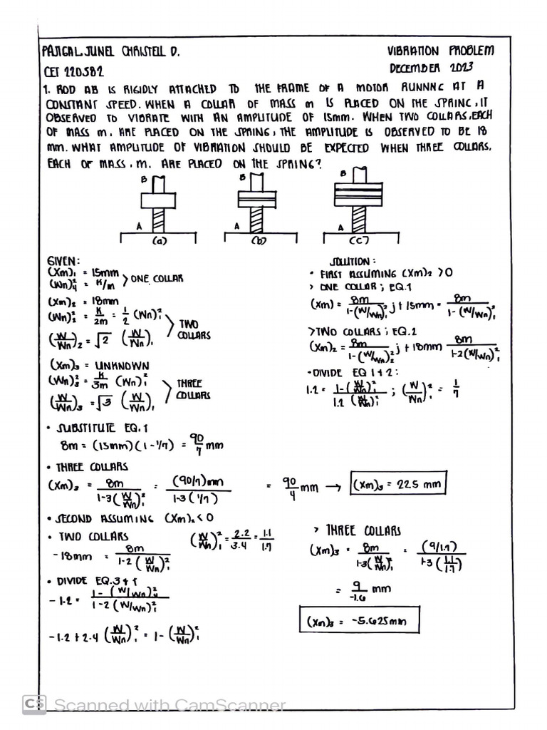 Vibration Problem Analysis Guide | PDF