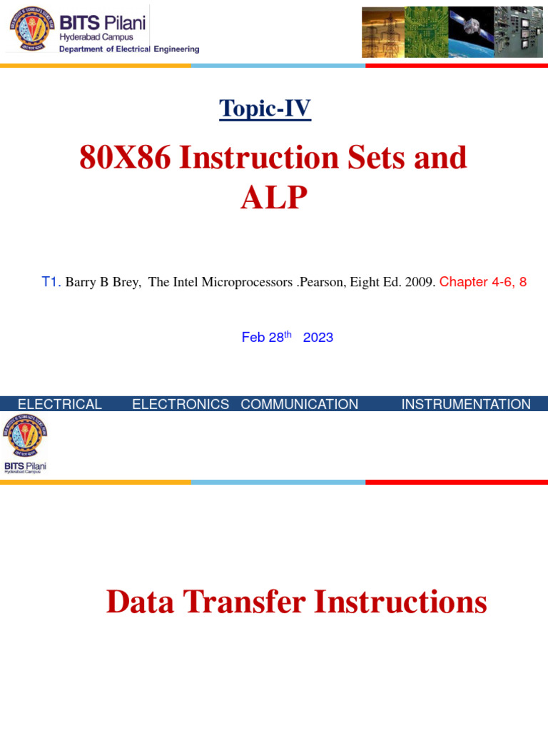 80X86 Data Transfer Instructions Guide | PDF | Input/Output | Pointer ...