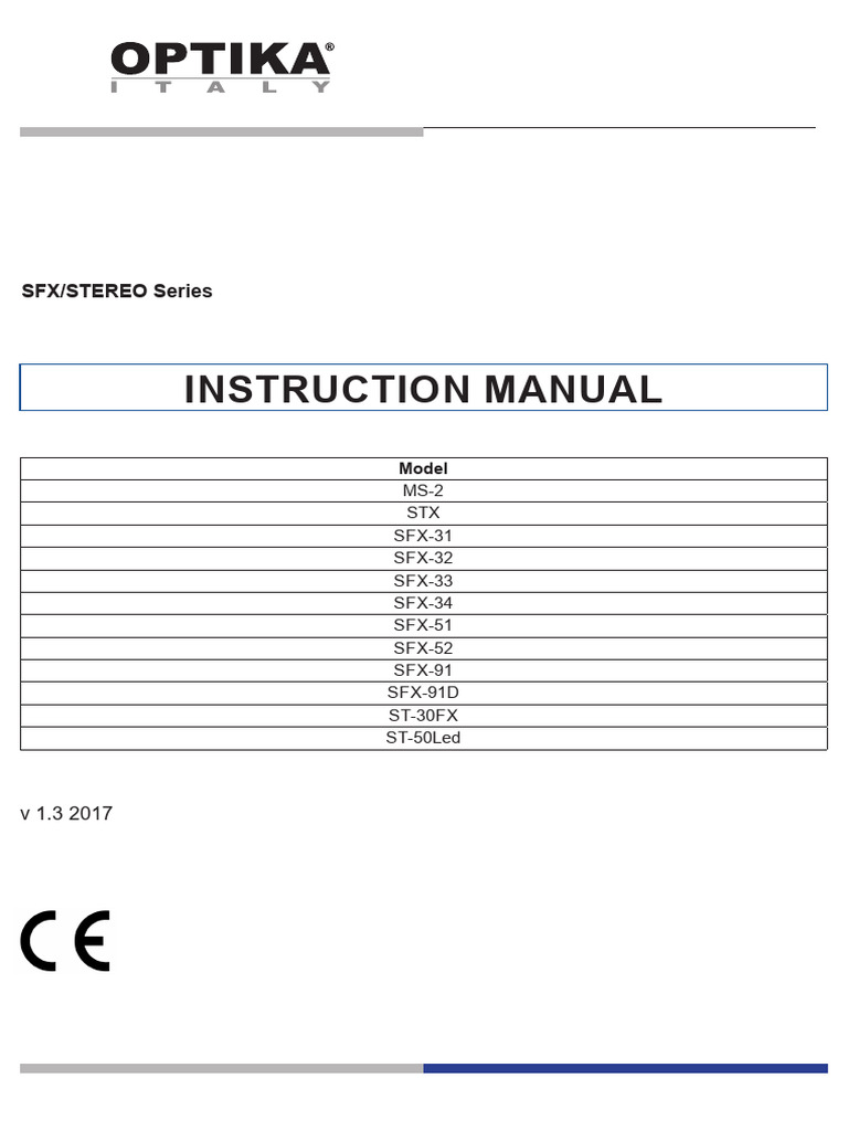 OPTIKA - SFX - STEREO - Instruction Manual - EN IT ES FR DE | PDF ...