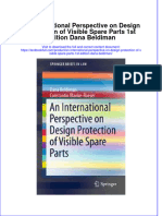 Download textbook An International Perspective On Design Protection Of Visible Spare Parts 1St Edition Dana Beldiman ebook all chapter pdf 