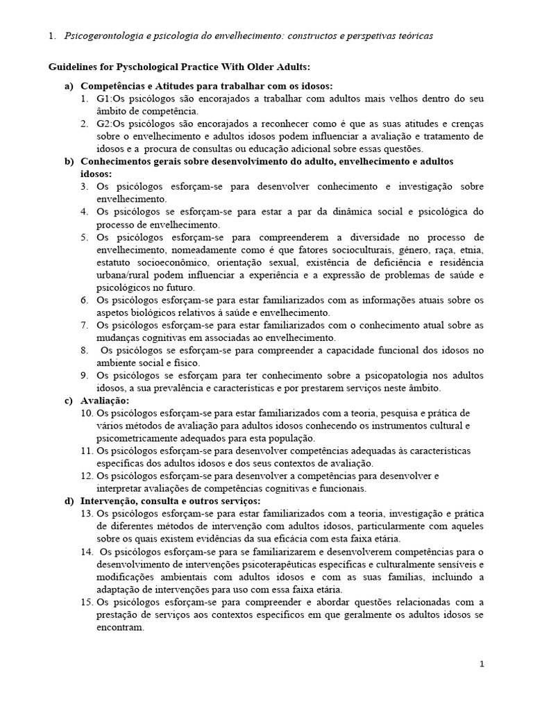 Idadismo e Psicologia do Envelhecimento | PDF | Psicologia | Envelhecimento
