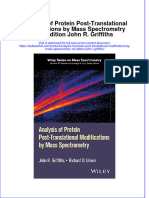 Download textbook Analysis Of Protein Post Translational Modifications By Mass Spectrometry 1St Edition John R Griffiths ebook all chapter pdf 