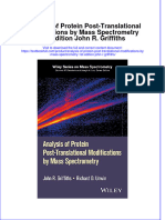Textbook Analysis of Protein Post Translational Modifications by Mass Spectrometry 1St Edition John R Griffiths Ebook All Chapter PDF