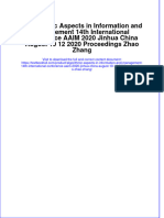 Algorithmic Aspects in Information and Management 14th International Conference AAIM 2020 Jinhua China August 10 12 2020 Proceedings Zhao Zhang