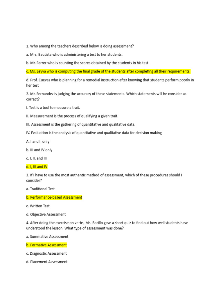 Understanding Assessment Types in Education | PDF | Educational ...
