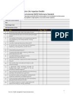 Construction Site Inspection Checklist