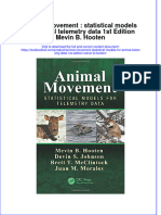 Download textbook Animal Movement Statistical Models For Animal Telemetry Data 1St Edition Mevin B Hooten ebook all chapter pdf 