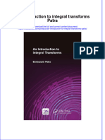 PDF An Introduction To Integral Transforms Patra Ebook Full Chapter