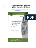 PDF An Introduction To Game Theoretic Modelling Mike Mesterton Gibbons Ebook Full Chapter