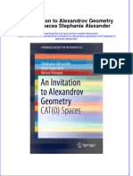 Download pdf An Invitation To Alexandrov Geometry Cat 0 Spaces Stephanie Alexander ebook full chapter 