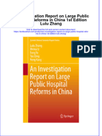 PDF An Investigation Report On Large Public Hospital Reforms in China 1St Edition Lulu Zhang Ebook Full Chapter