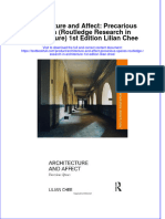 Download full chapter Architecture And Affect Precarious Spaces Routledge Research In Architecture 1St Edition Lilian Chee pdf docx