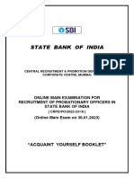 SBI BANKING EXAM MODEL PAPER