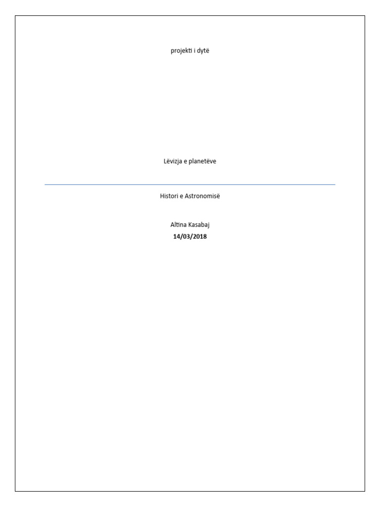 Projekti I Dytë | PDF