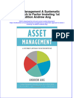 Textbook Asset Management A Systematic Approach To Factor Investing 1St Edition Andrew Ang Ebook All Chapter PDF