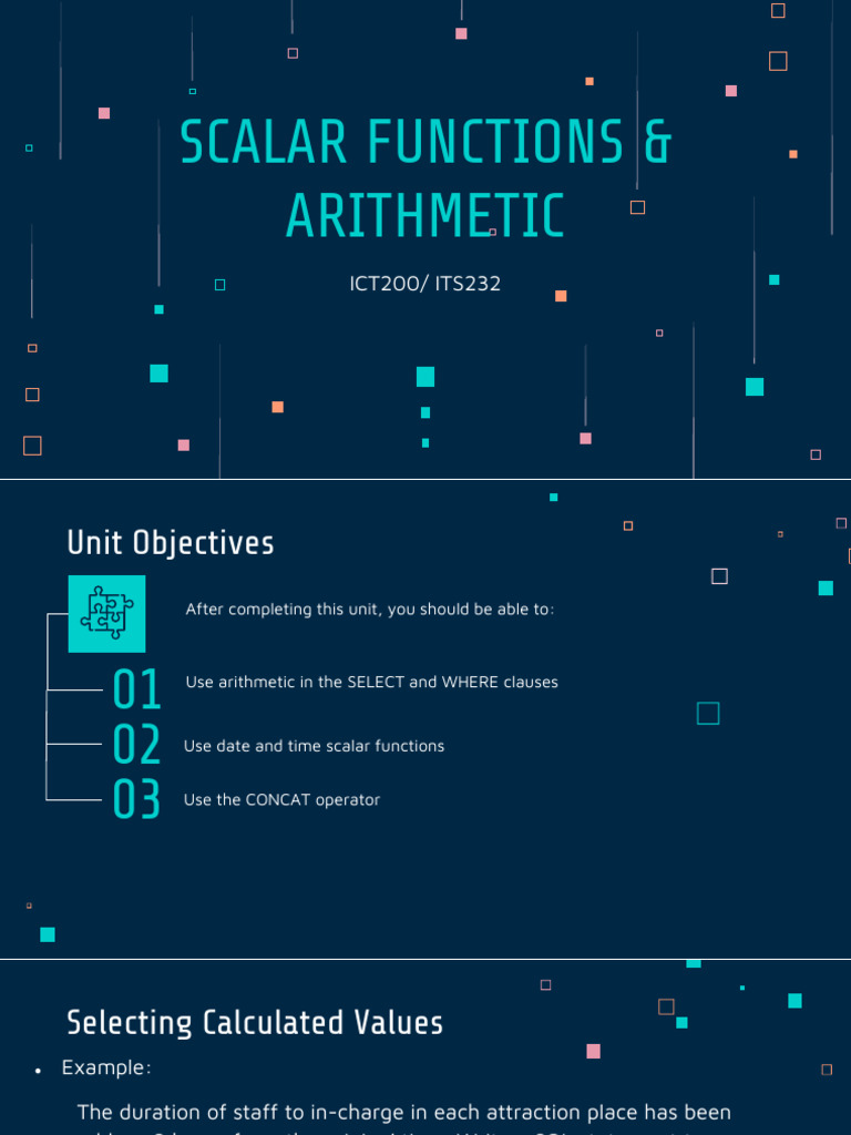 Lab scalar function and arithmetic pdf sql software engineering