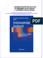 Download textbook Antiphospholipid Syndrome Current Research Highlights And Clinical Insights 1St Edition Doruk Erkan ebook all chapter pdf 