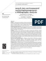 Research Into Environmental Marketing/management: A Bibliographic Analysis