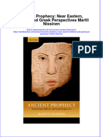 Download pdf Ancient Prophecy Near Eastern Biblical And Greek Perspectives Martti Nissinen ebook full chapter 