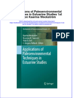 Textbook Applications of Paleoenvironmental Techniques in Estuarine Studies 1St Edition Kaarina Weckstrom Ebook All Chapter PDF