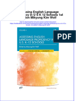 Download pdf Assessing English Language Proficiency In U S K 12 Schools 1St Edition Mikyung Kim Wolf ebook full chapter 