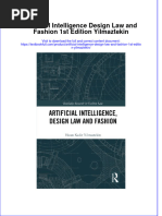 Full Chapter Artificial Intelligence Design Law and Fashion 1St Edition Yilmaztekin PDF