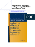 Applications of Artificial Intelligence Techniques in Engineering SIGMA 2018 Volume 1 Hasmat Malik
