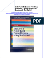 Download textbook Application Of Peptide Based Prodrug Chemistry In Drug Development 1St Edition Arnab De Auth ebook all chapter pdf 