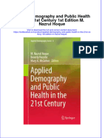 Download textbook Applied Demography And Public Health In The 21St Century 1St Edition M Nazrul Hoque ebook all chapter pdf 