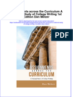 PDF Assignments Across The Curriculum A National Study of College Writing 1St Edition Dan Melzer Ebook Full Chapter