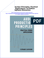 Download textbook Audio Production Principles Practical Studio Applications 1St Edition Stephane Elmosnino ebook all chapter pdf 