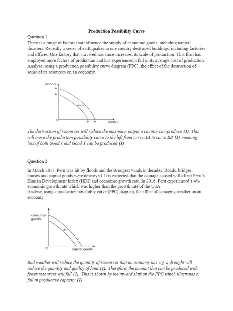 FL Ffi Fi FF: Production Possibility Curve | PDF | Supply (Economics ...