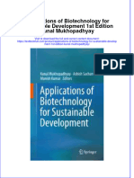 Download textbook Applications Of Biotechnology For Sustainable Development 1St Edition Kunal Mukhopadhyay ebook all chapter pdf 