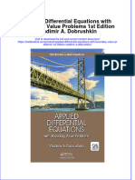 Download textbook Applied Differential Equations With Boundary Value Problems 1St Edition Vladimir A Dobrushkin ebook all chapter pdf 